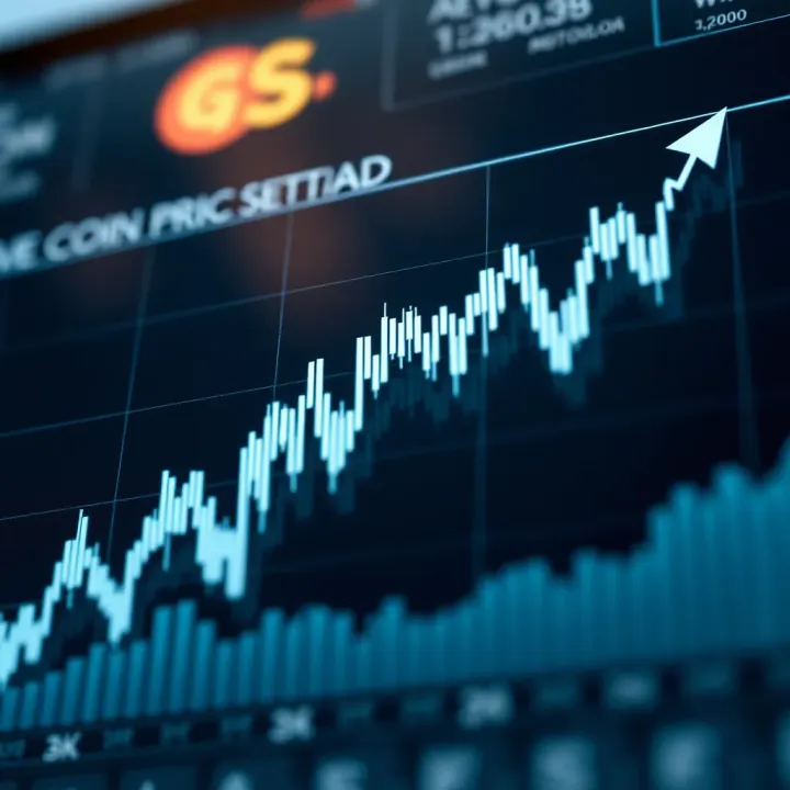Graph illustrating Aevo Coin price trend with upward movement and market fluctuations