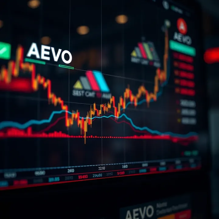 Graph showing AEVO price fluctuations and market trends over time