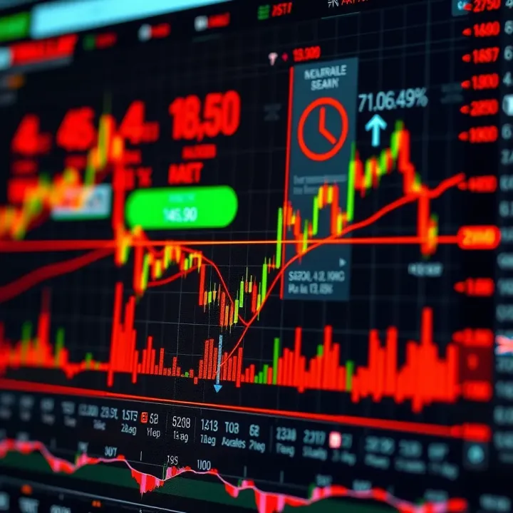 Technical analysis chart highlighting key price movements and market indicators