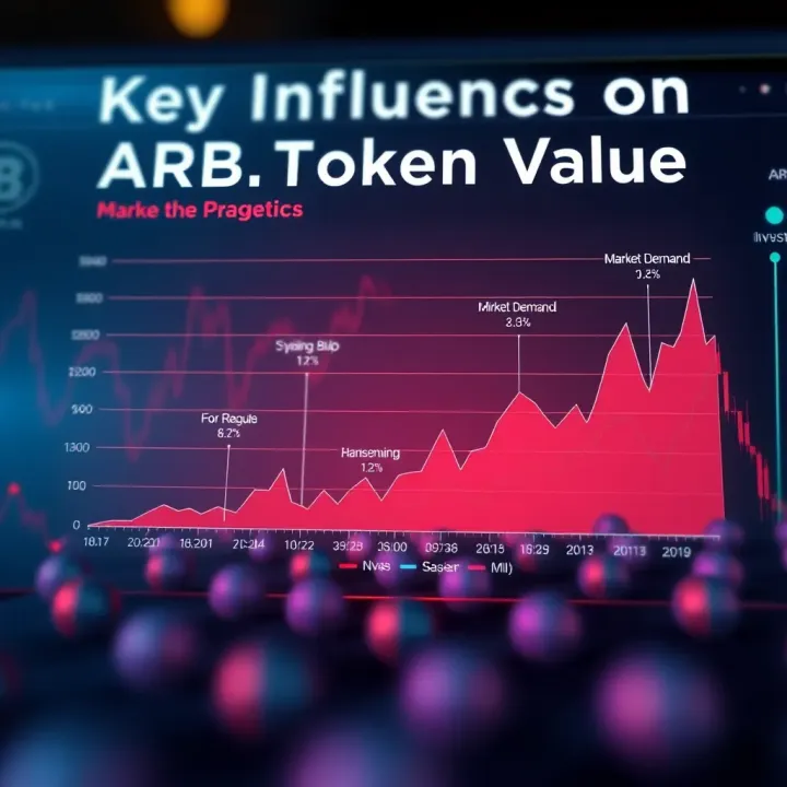 Graph illustrating factors affecting ARB token value including market demand and investor sentiment