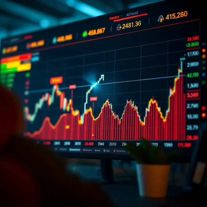 Graph showing upward and downward trends of ATOM cryptocurrency prices over several months