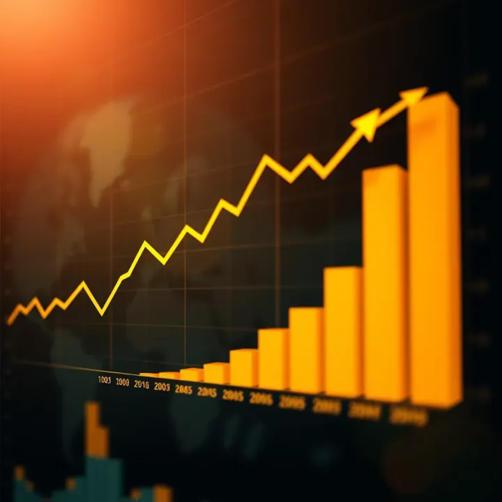 Graph showing growth trends and investment flow within Pakistan's financial market