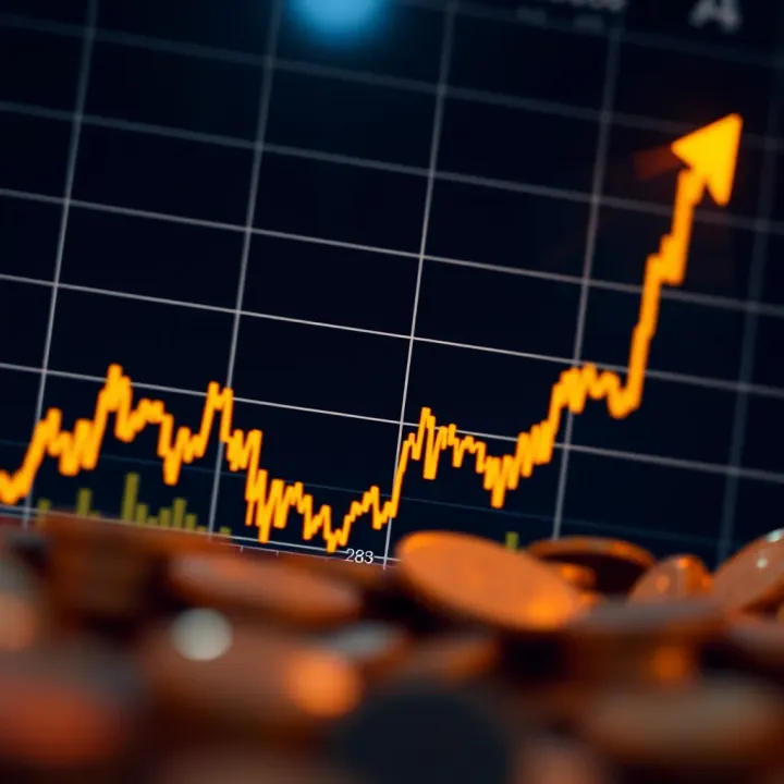 Graph showing upward trend and fluctuations in AXS coin price over time