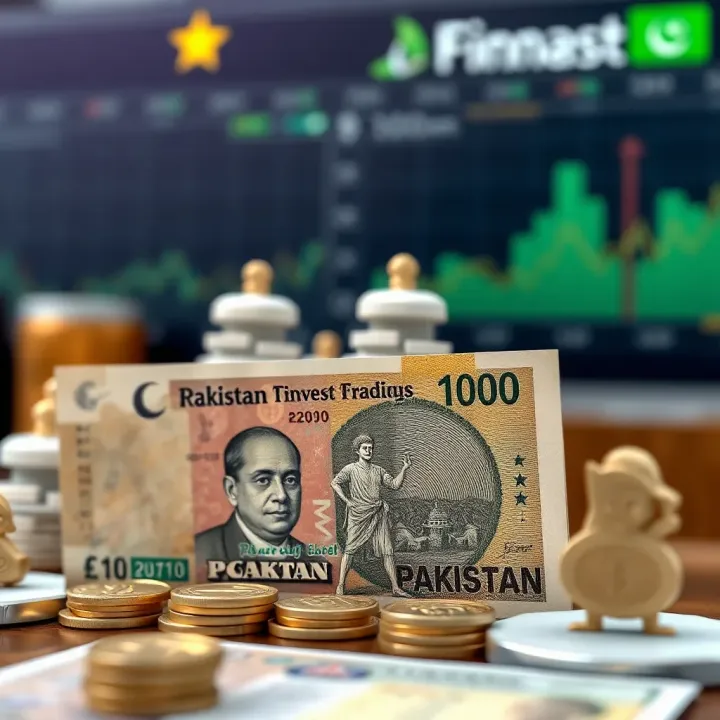 Investment Strategies for Currency in Pakistan Pakistani Rupee with investment-related icons highlighting currency investment strategies in Pakistan