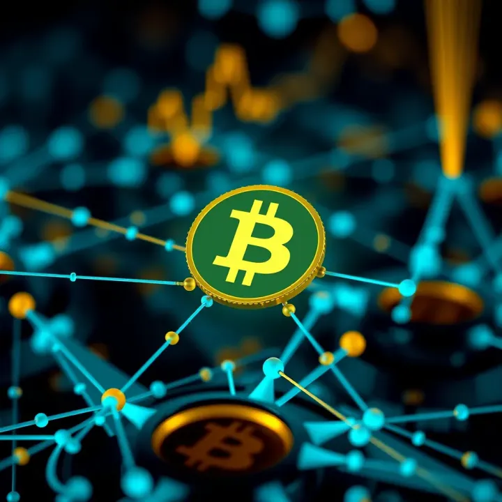 Visual representation of blockchain technology connecting nodes symbolizing BGB Coin ecosystem