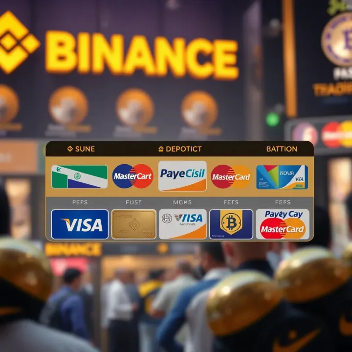 Illustration of common digital payment methods available for deposits on Binance platform in Pakistan