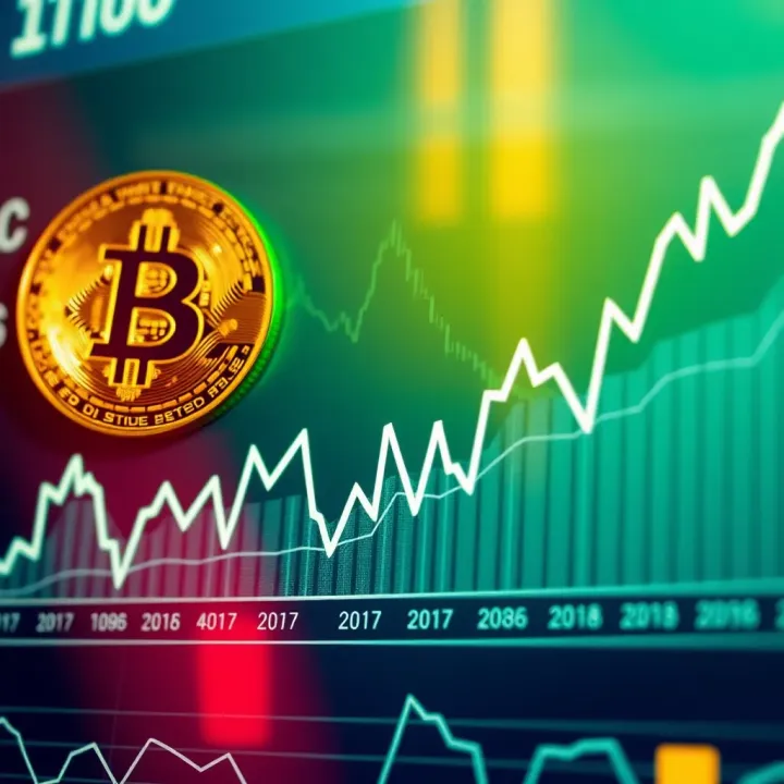 Graph showing Bitcoin price fluctuations influenced by economic indicators