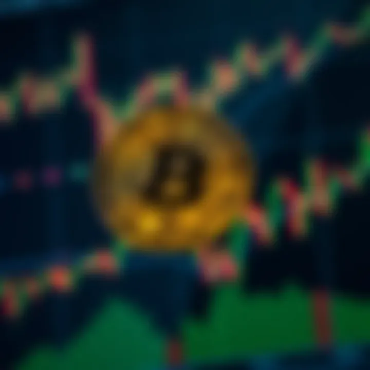 Digital chart showing fluctuating ApeCoin market trends and value changes