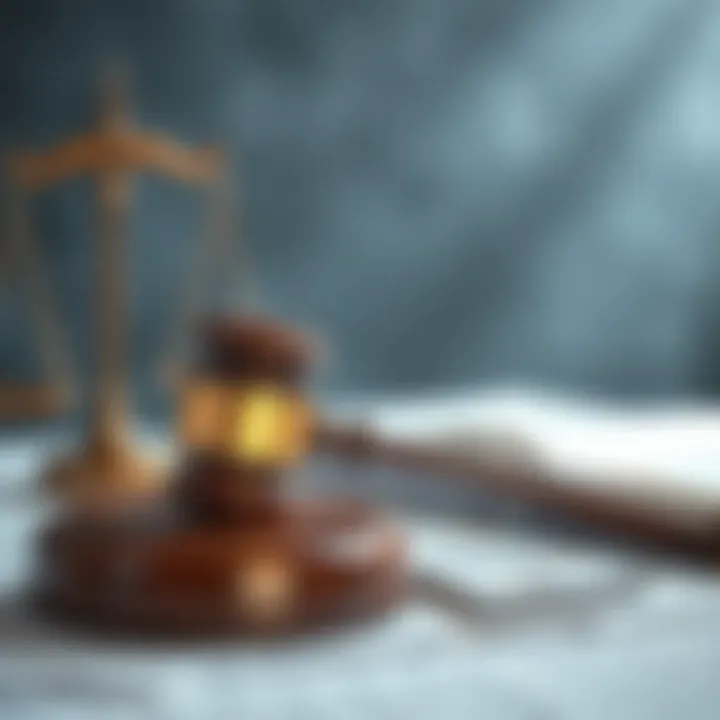 Gavel and legal documents symbolizing court proceedings and legal challenges