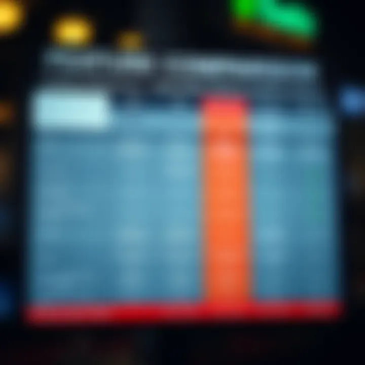 Comparison chart highlighting features like fees, security, and educational tools of popular trading platforms in Pakistan