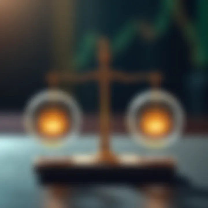 Graphic showing balance scales representing benefits and risks of using free trading signals in Pakistan