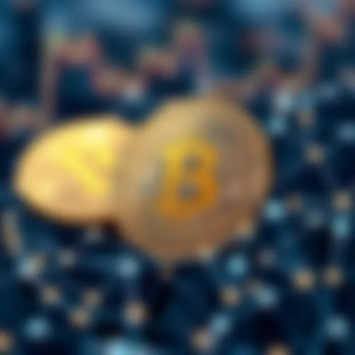 Illustration of blockchain technology and investor sentiment impacting cryptocurrency value