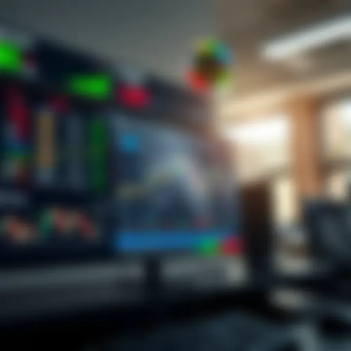 Dashboard displaying various trading platform options and real-time market data