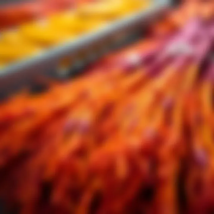 Freshly Harvested Saffron Threads Ready for Drying Close-up of harvested saffron threads carefully collected and arranged for drying