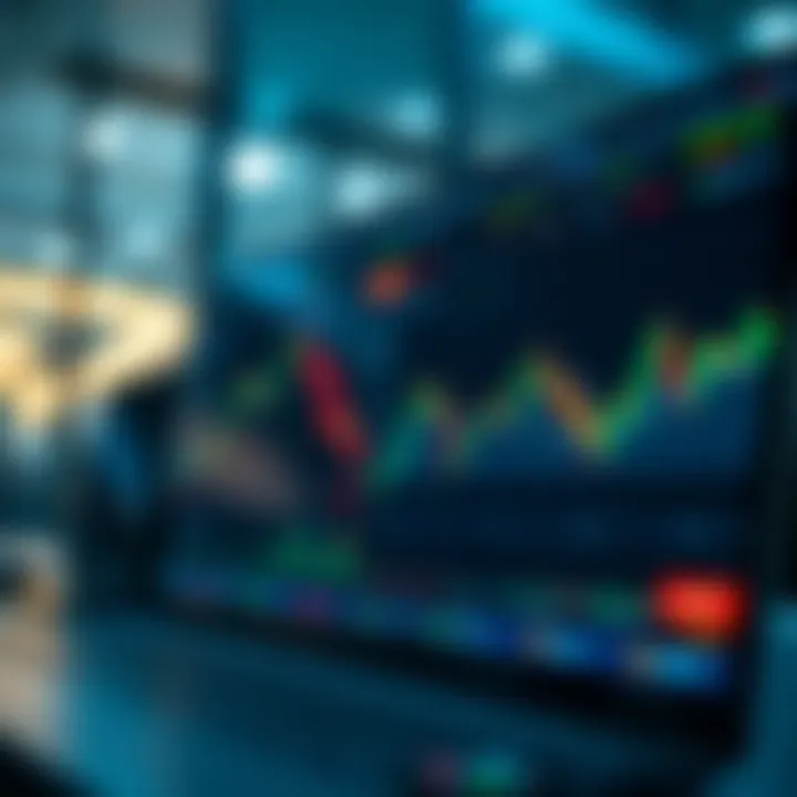 Deriv Platform Interface with Live Market Data Visual representation of Deriv trading platform interface displaying live market data and trading options