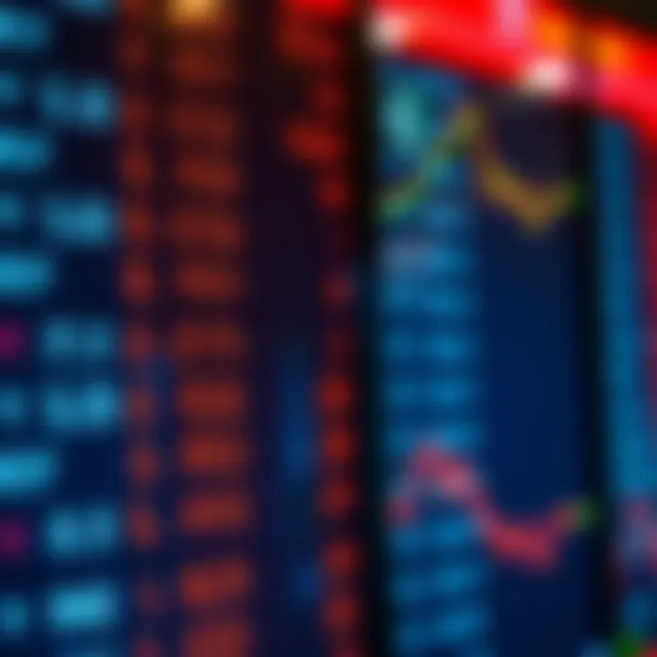 Currency exchange rates displayed on a digital board showing fluctuations between US dollars and Pakistani rupees