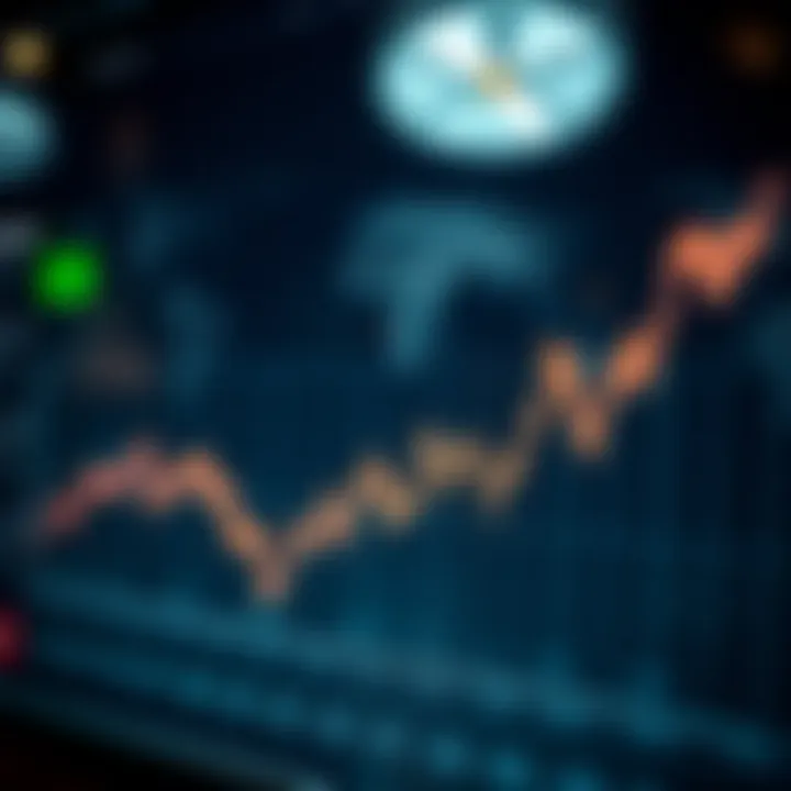 Graph showing currency value fluctuations in Pakistan's financial market
