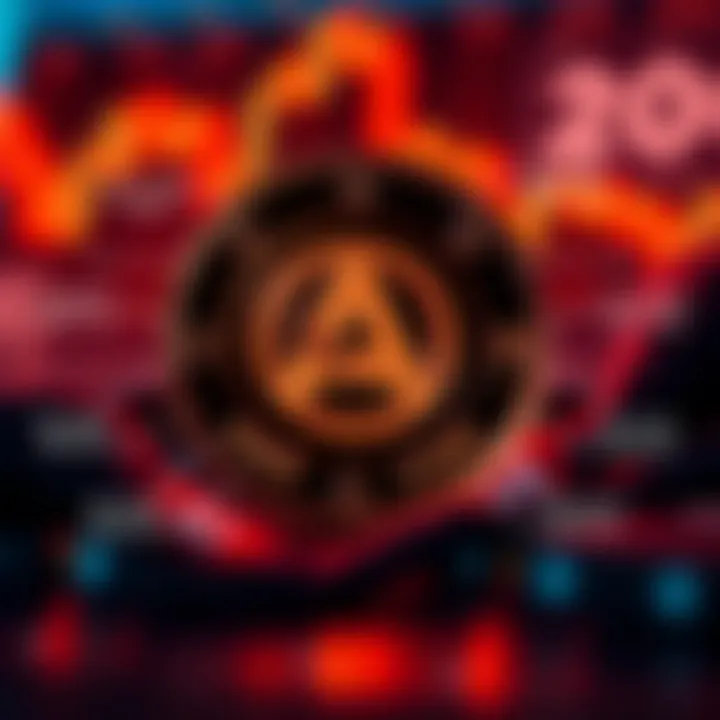 Visual representation of factors influencing Aave coin value including market trends, technology updates, and investor sentiment