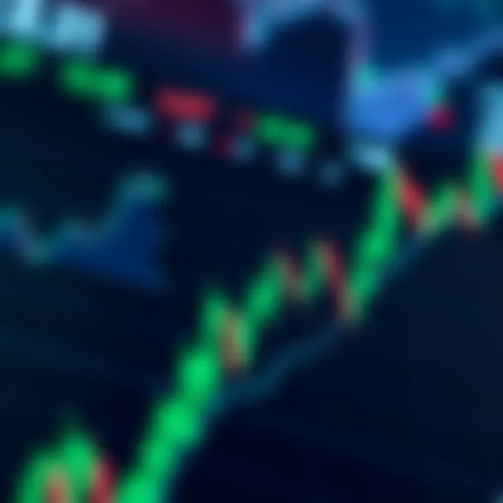 Graph showing fluctuating Fetch.ai token prices with market trend indicators