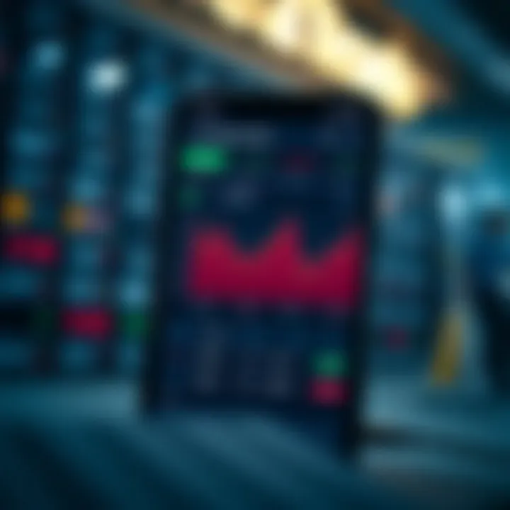 User interface of a popular trading app showing live stock market data and trading options in Pakistan