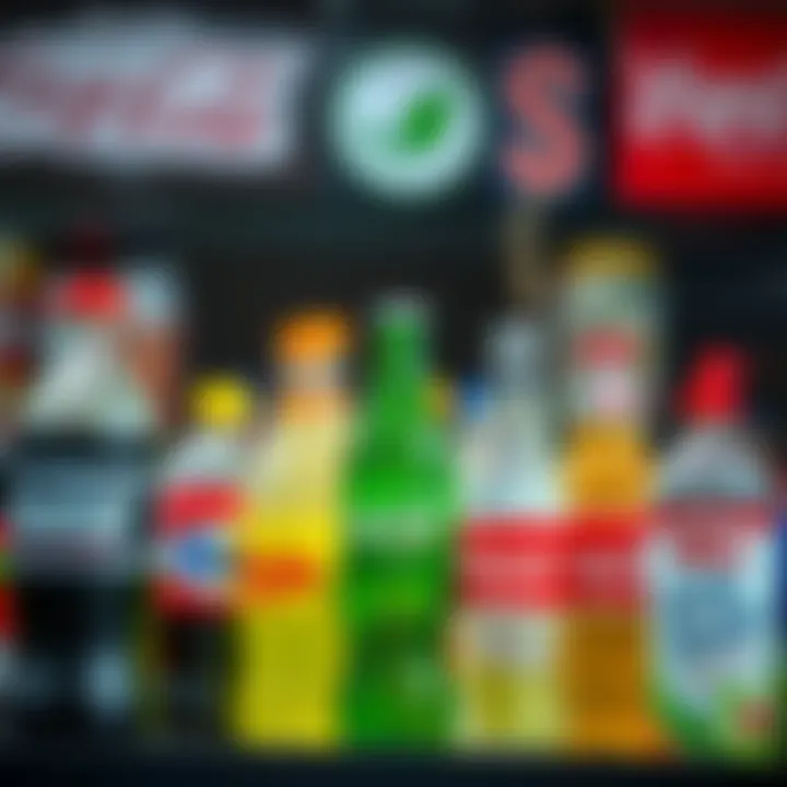 Competitive Landscape of the Global Beverage Market Global beverage market competition showing various drinks and brand logos