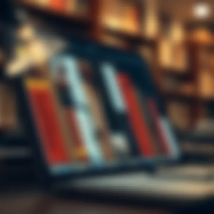 Collection of trading books displayed on a digital device screen