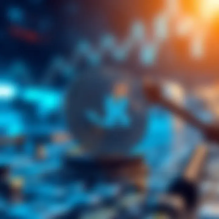 Visual representation of blockchain technology and factors influencing Hook Coin's value