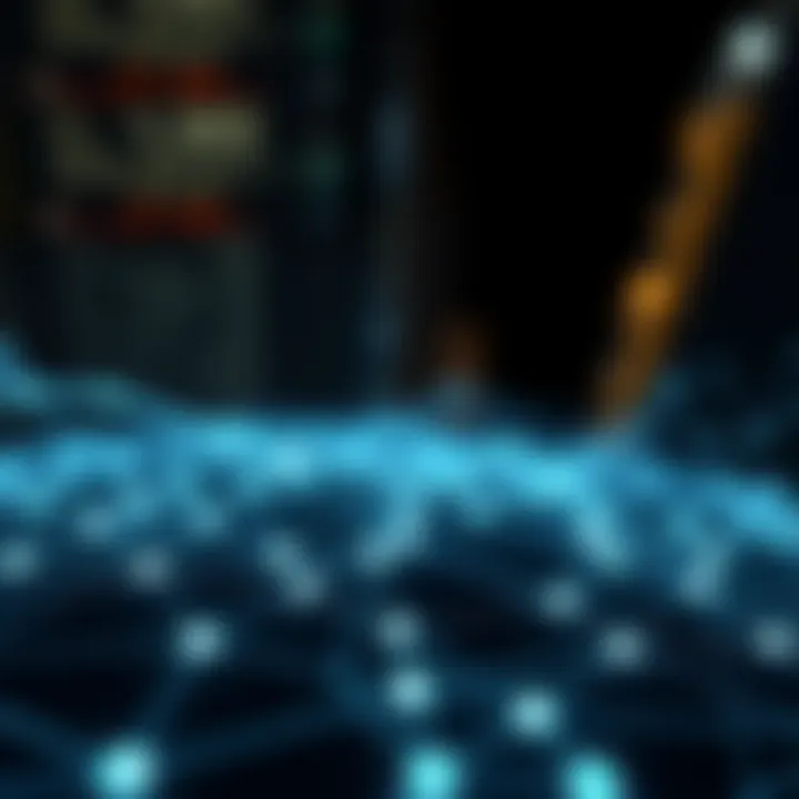 Digital representation of blockchain network symbolizing ILV technology and market connectivity