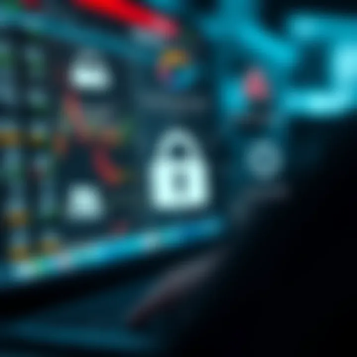 Illustration of troubleshooting tips with icons representing security and error resolution