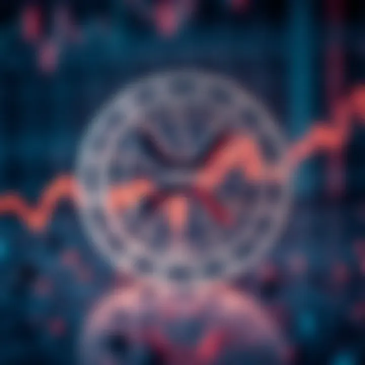 Illustration of digital blockchain technology with XRP symbol and regulatory elements