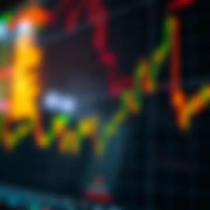 Graph showing upward and downward trends in Pepe Coin price with candlestick patterns