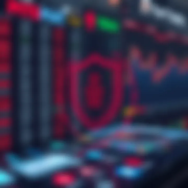 Illustration of secure trading with shield icon representing safety features in trading apps for Pakistani users