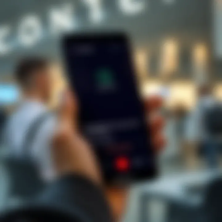 Smartphone showing download screen for Quotex APK with installation progress