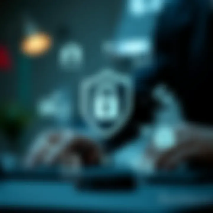 Safety and regulation symbols representing secure online trading environment
