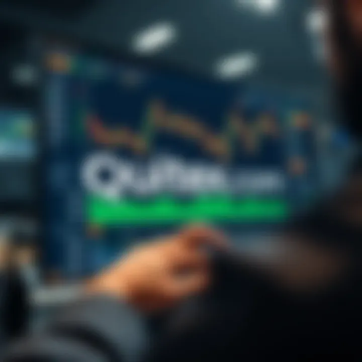 User interface displaying trading charts and options on Quotex.com platform
