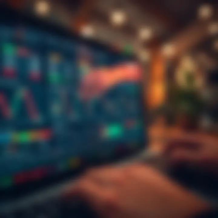 Dashboard displaying risk management tools and indicators on a binary options trading app