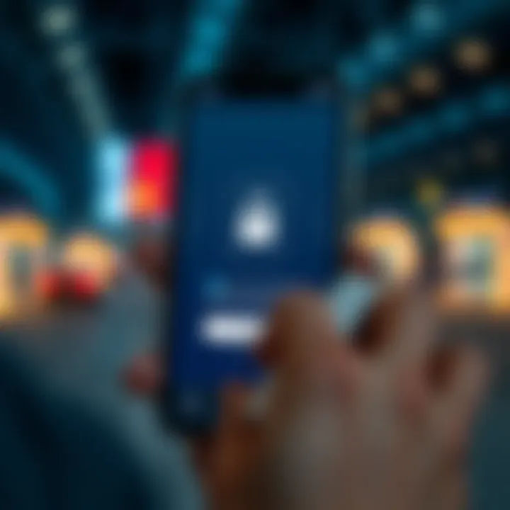 Secure mobile login screen displaying encryption symbols and security notifications for trading platform access