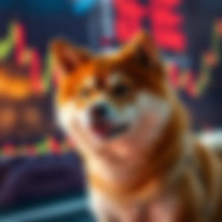 Chart analyzing market trends and technical indicators for Shiba Inu token