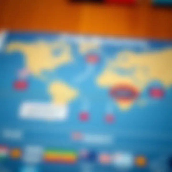 Diagram illustrating exchange of goods and services between countries without capital investment