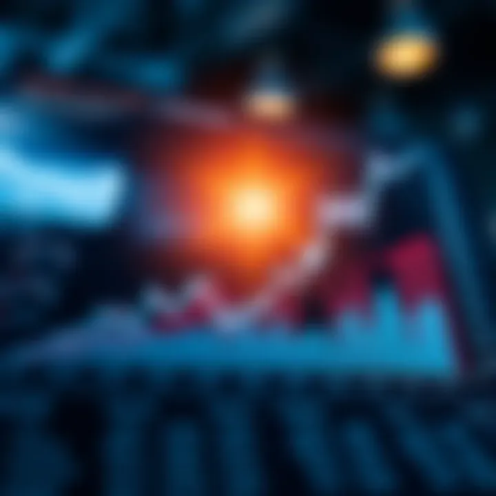 Graph illustrating the impact of market conditions on trading book valuation and risk management