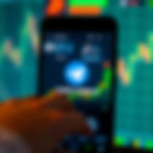 Telegram app interface displaying forex trading signals in a chat group