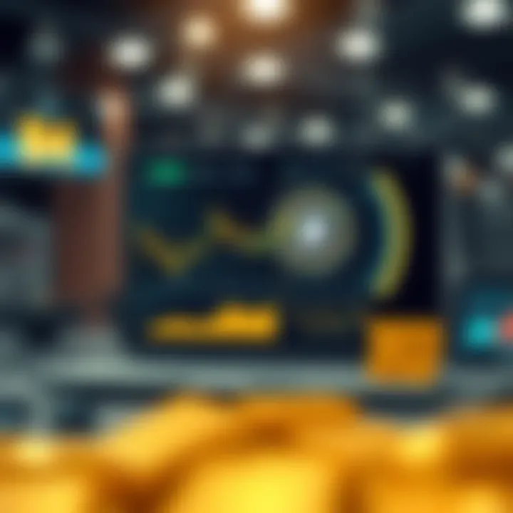 Conceptual illustration of technology enabling gold trading through online platforms