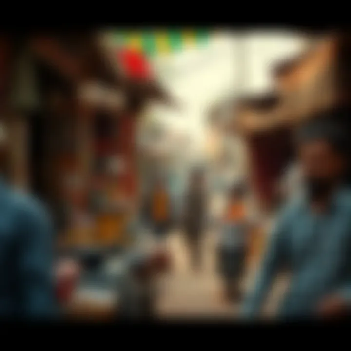 Traditional Pakistani street scene illustrating vibrant cultural expressions and daily life