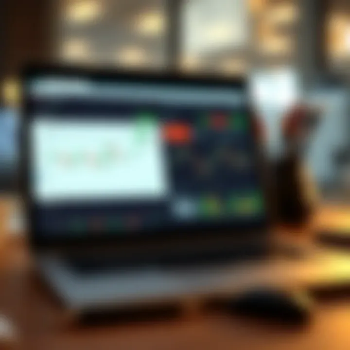 Digital marketing tools on a laptop displaying affiliate program dashboard for online earnings