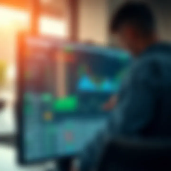 Graphical user interface of Quotex trading platform showcasing various financial charts and trading options