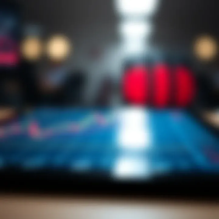 Chart showing a bullish cup and handle pattern indicating potential market uptrend