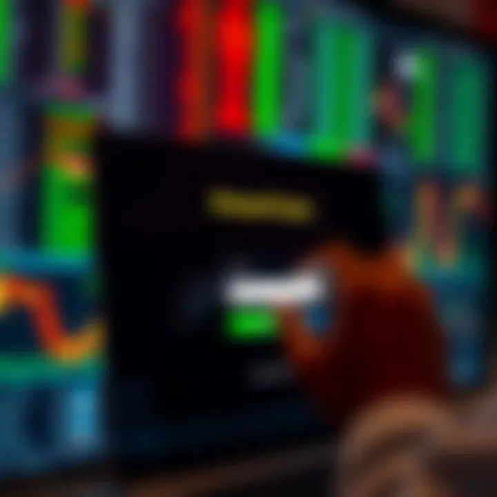 User entering credentials on XtreamForex trading platform login screen