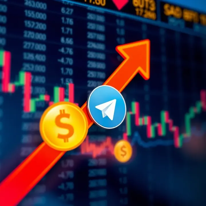 Enhancing Forex Trading with Telegram Signals Conceptual graphic of forex trading with currency symbols and upward arrow