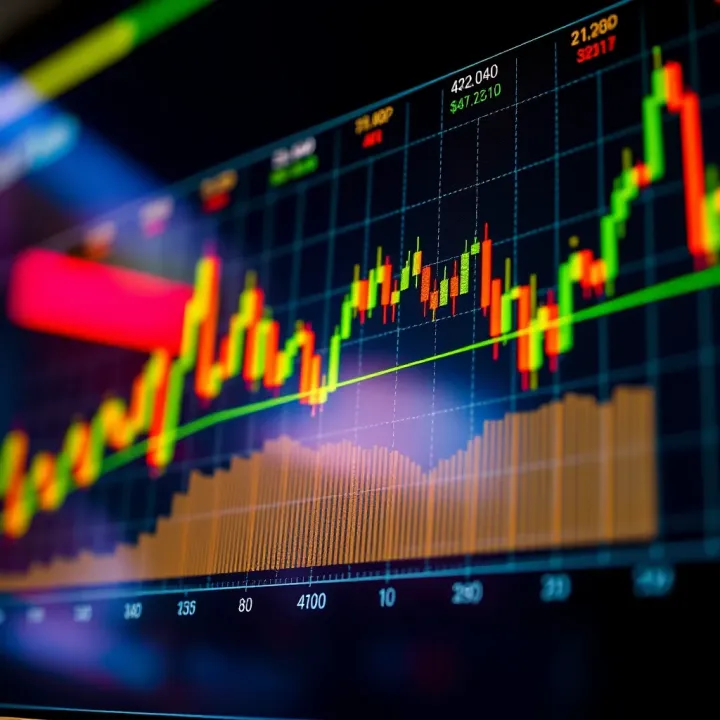 Cardano ADA Price Trend Analysis with Market Indicators Graph illustrating Cardano ADA price fluctuations with market trend lines and volume indicators