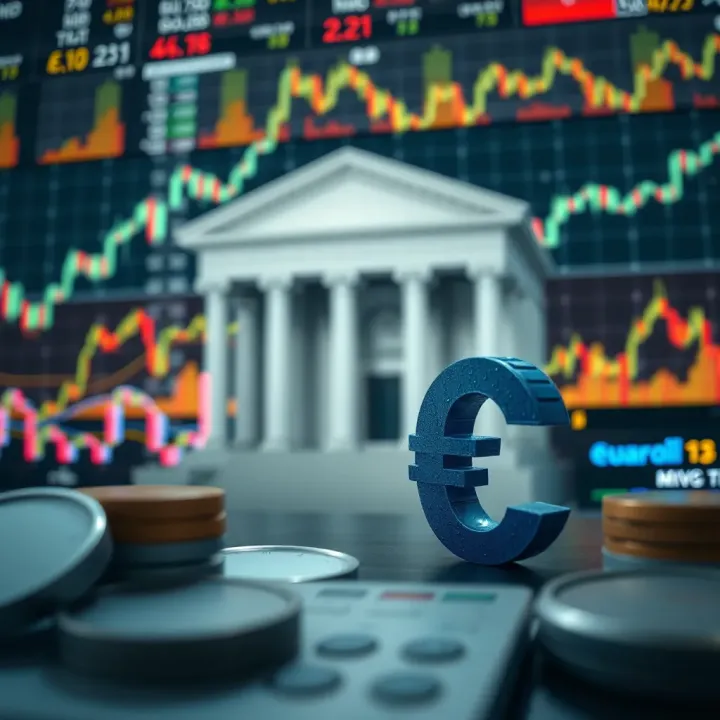 Effect of Central Bank Policies on Currency Market Dynamics Central bank policy decisions impacting currency markets visualized with currency symbols and financial charts